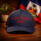 Ble fonse "ImSoHaitian" Hat-RED embroidery