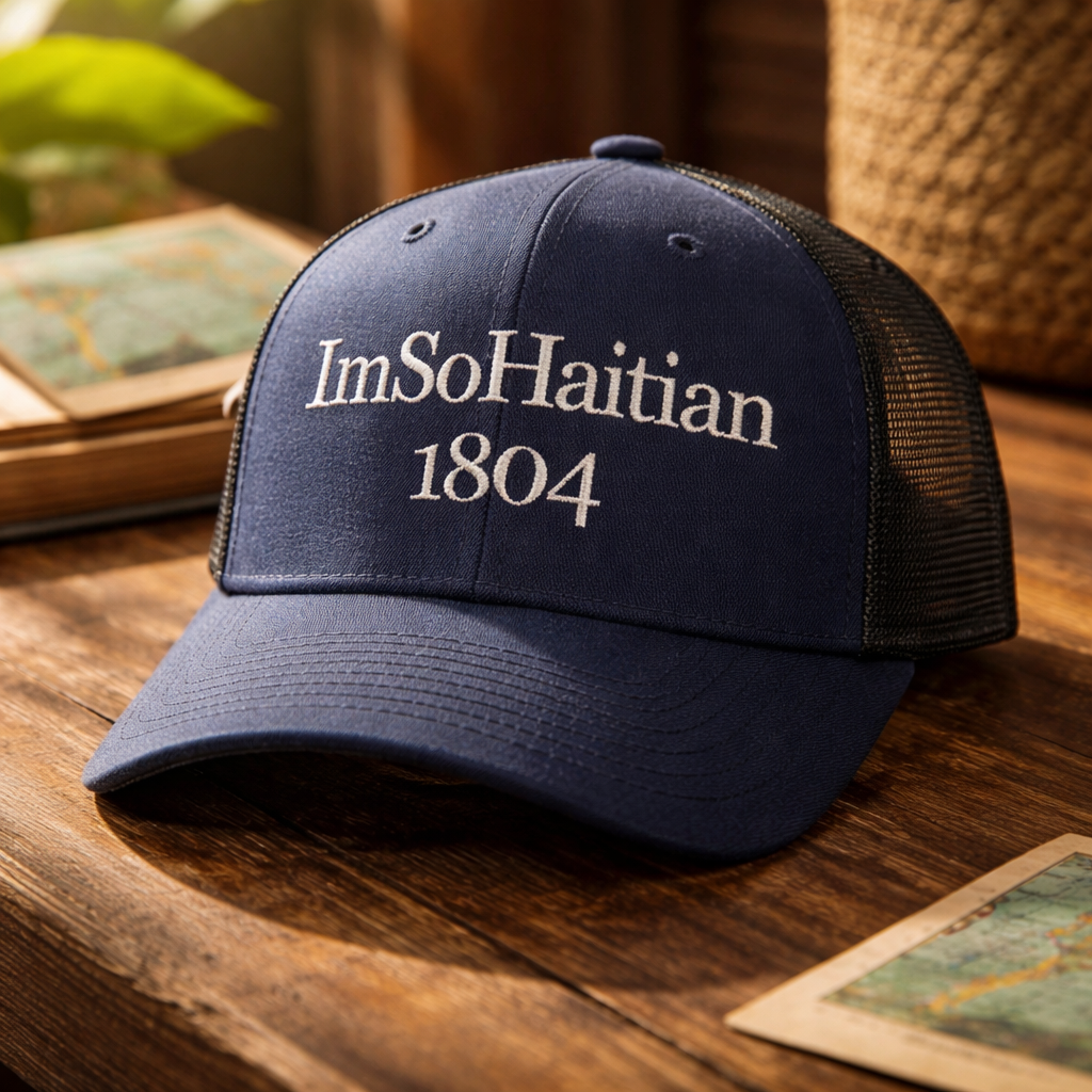 Ble fonse "ImSoHaitian" Hat-SILVER embroidery