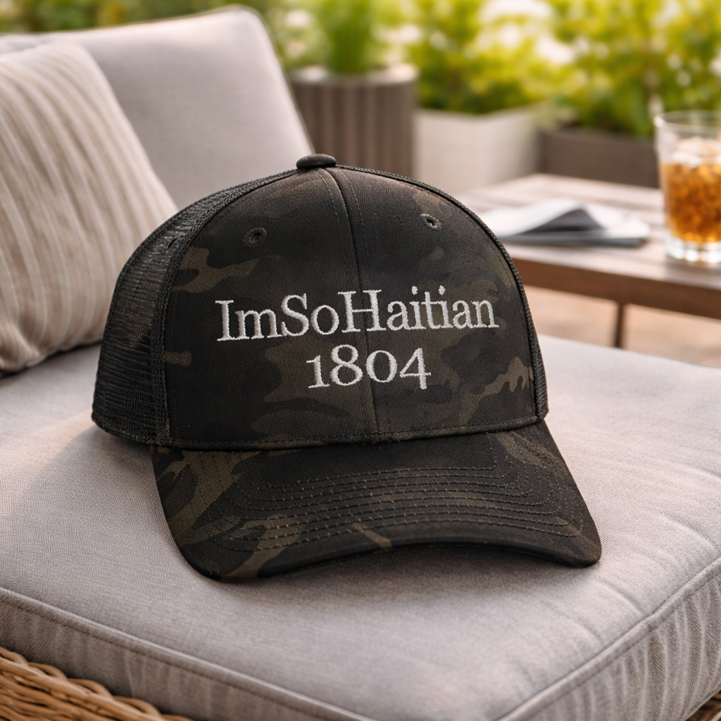 Raje Noir "ImSoHaitian" Hat-SILVER embroidery