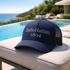 Ble fonse "ImSoHaitian" Hat-SILVER embroidery
