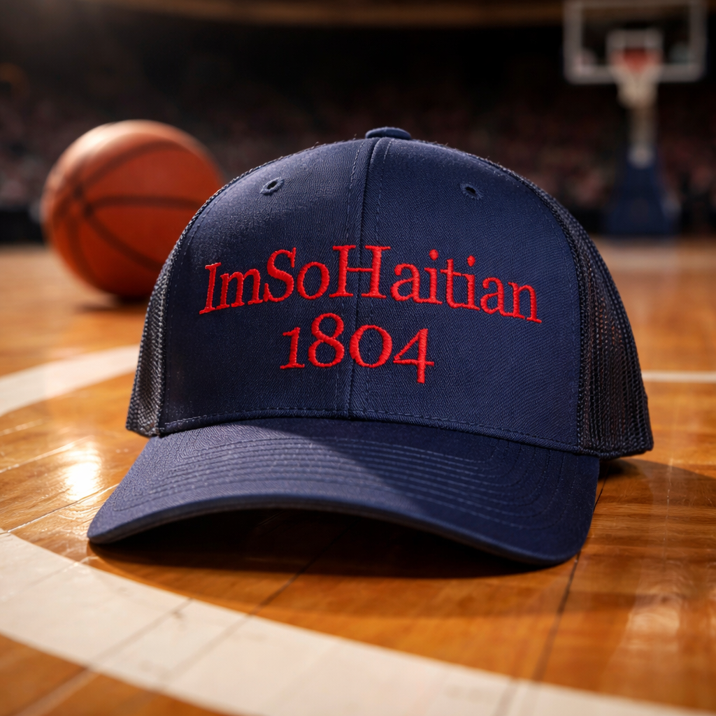 Ble fonse "ImSoHaitian" Hat-RED embroidery
