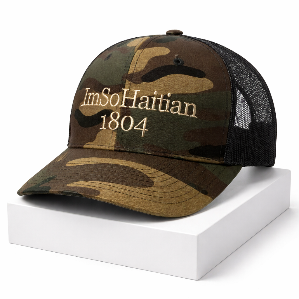 DARK Jardin "ImSoHaitian" Hat-BEIGE Embroidery