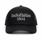 Hot Charbon "ImSoHaitian" Hat- SILVER embroidery
