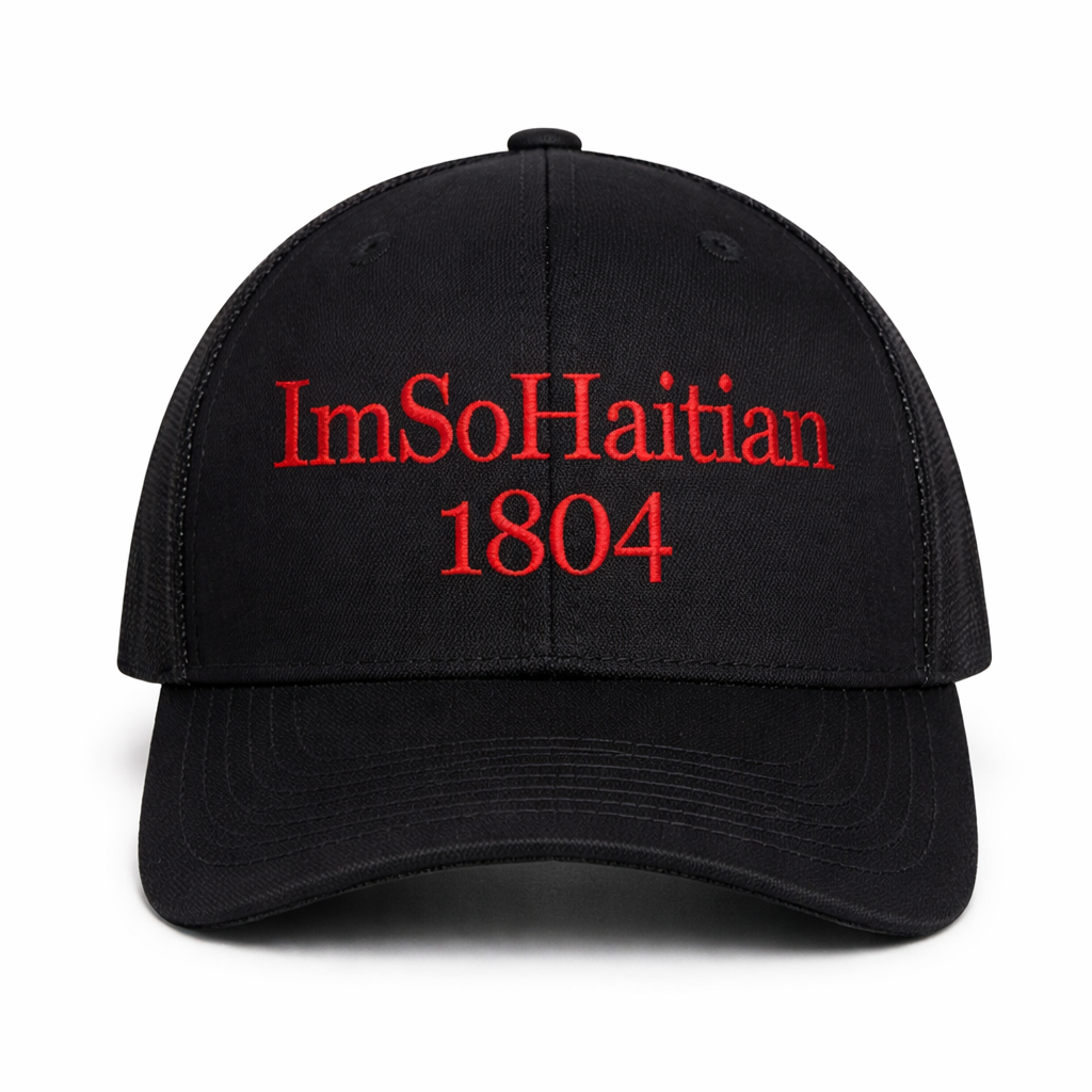 Hot Charbon "ImSoHaitian" Hat-RED embroidery