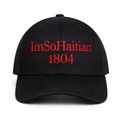 Hot Charbon "ImSoHaitian" Hat-RED embroidery