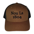 Caramel Dous "Nou La" Hat- Black Embroidery