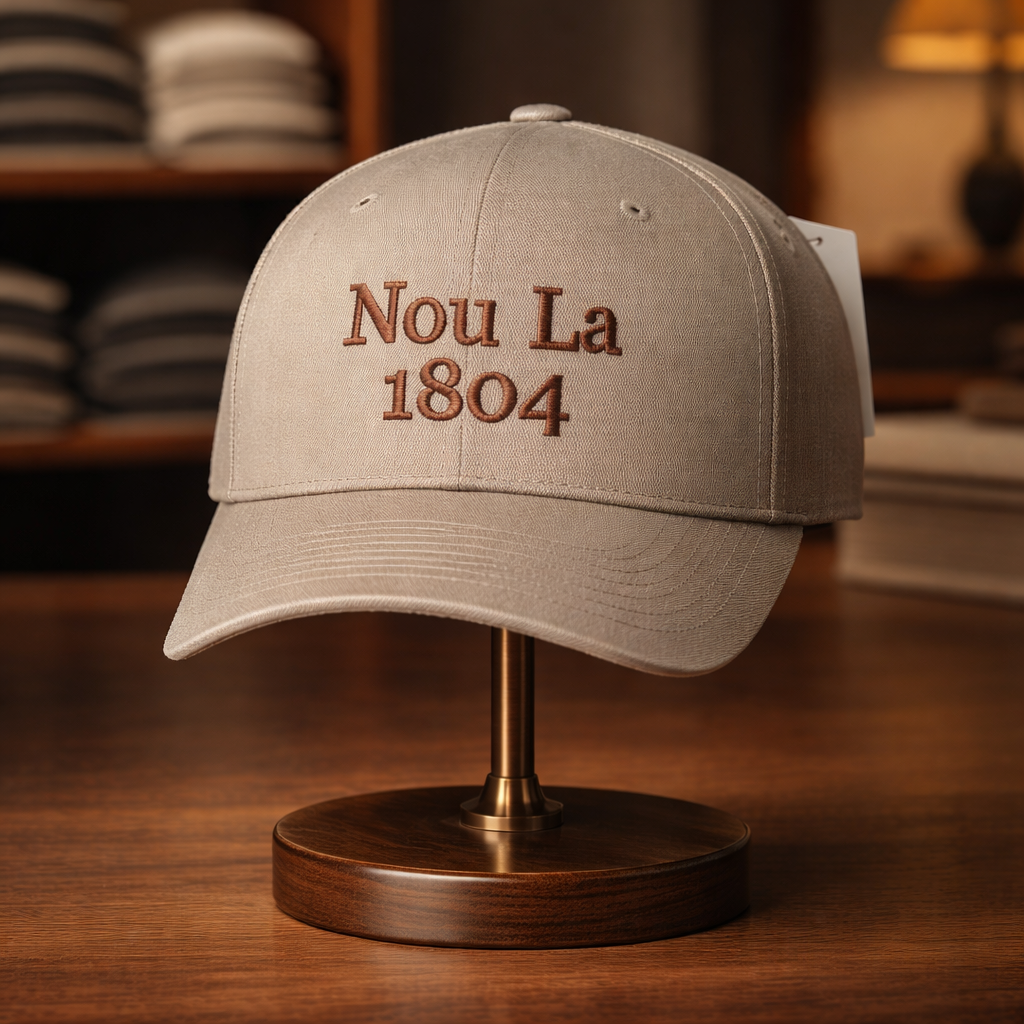 Tres Beige "Nou La" Hat-BROWN Embroidery