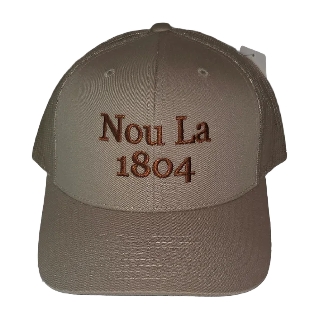 Tres Beige "Nou La" Hat-BROWN Embroidery
