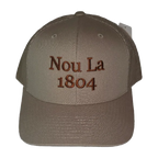 Tres Beige "Nou La" Hat-BROWN Embroidery