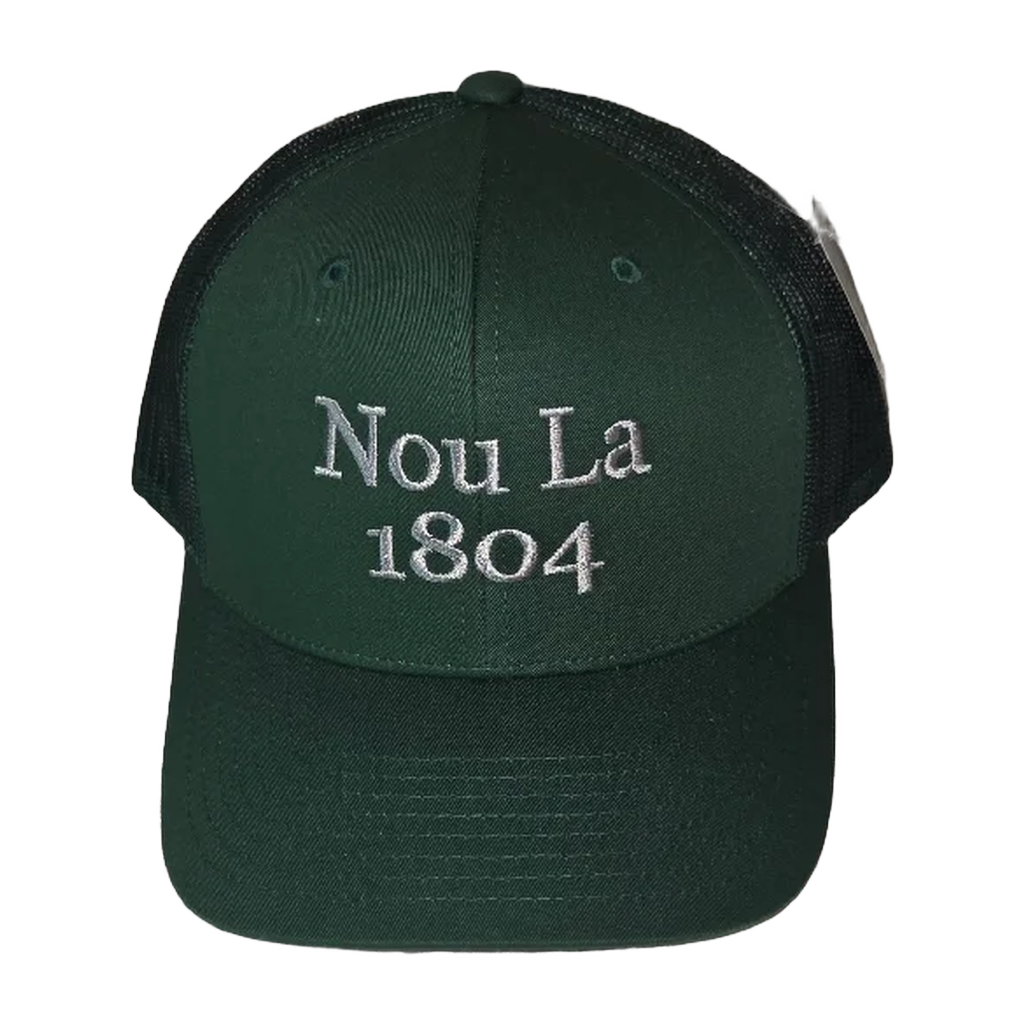Green Epice "Nou La" Hat- SILVER Embroidery
