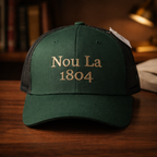 Green Epice "Nou La" Hat-BEIGE Embroidery