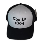 Noir et Blanc "Nou La" Hat- BLACK Embroidery