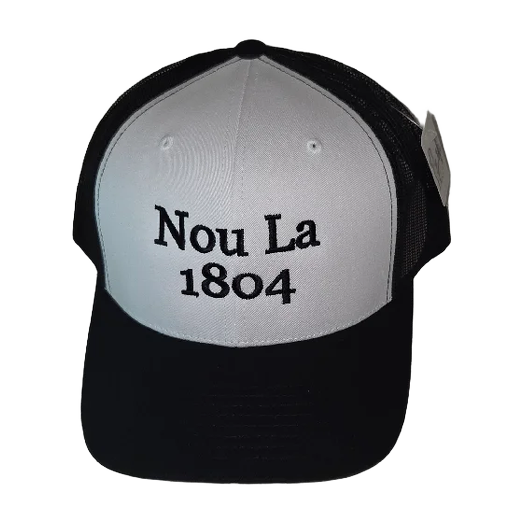 Noir et Blanc "Nou La" Hat- BLACK Embroidery