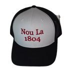 Noir et Blanc "Nou La" Hat- RED Embroidery