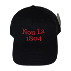 Hot Charbon "Nou La" Hat- RED Embroidery