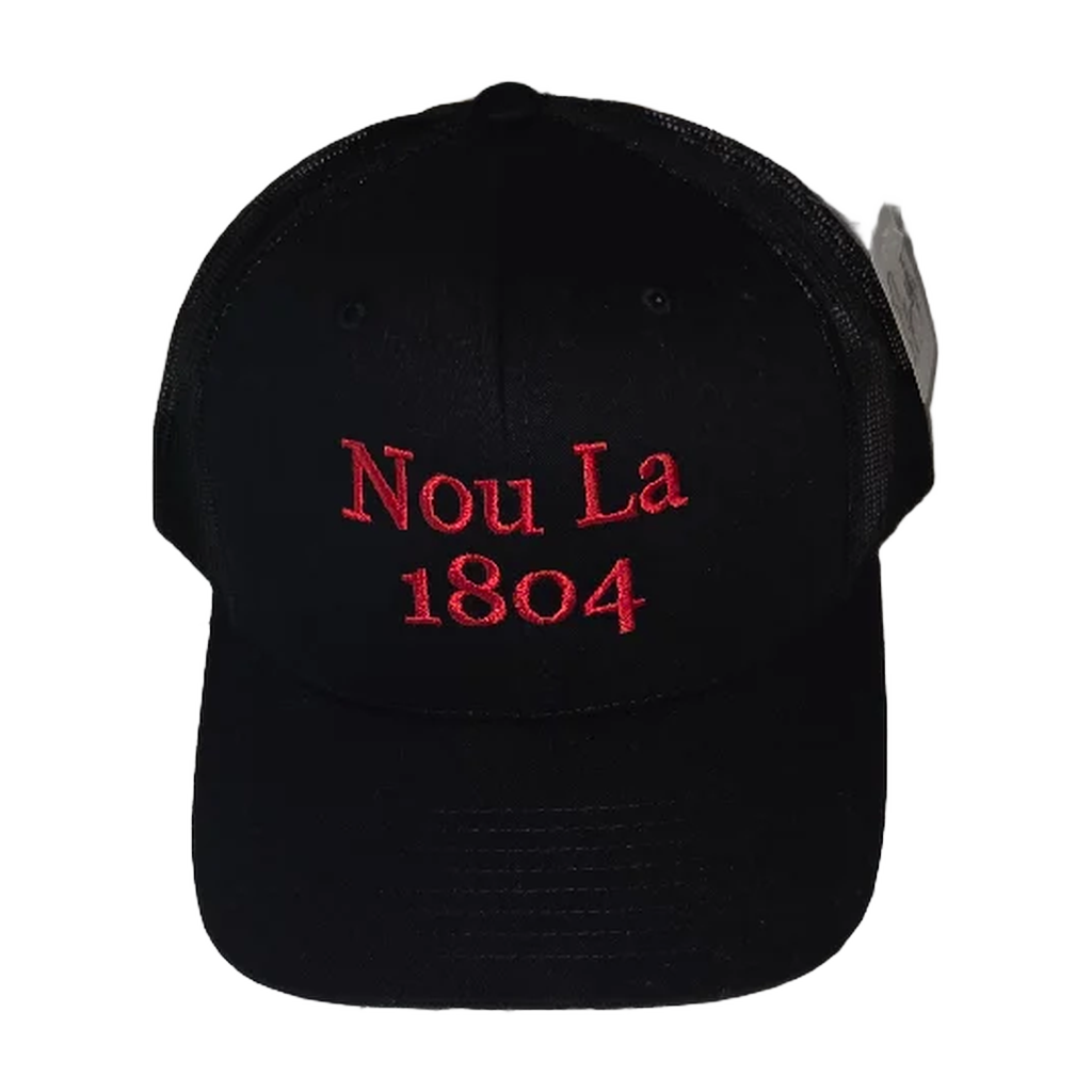 Hot Charbon "Nou La" Hat- RED Embroidery