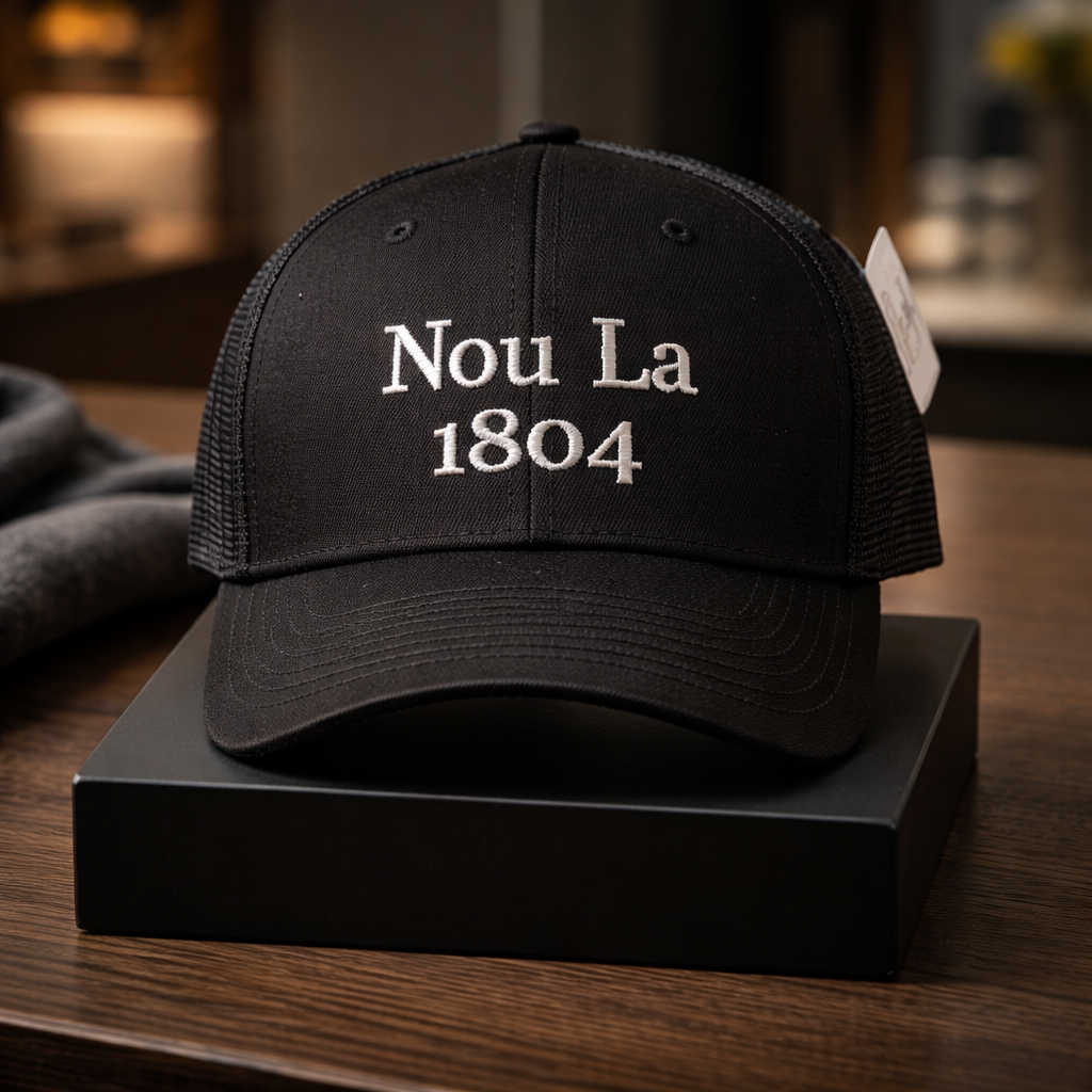 Hot Charbon "Nou La" Hat- SILVER Embroidery