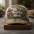 Light Jardin & Beige "Nou La" Hat-SILVER Embroidery