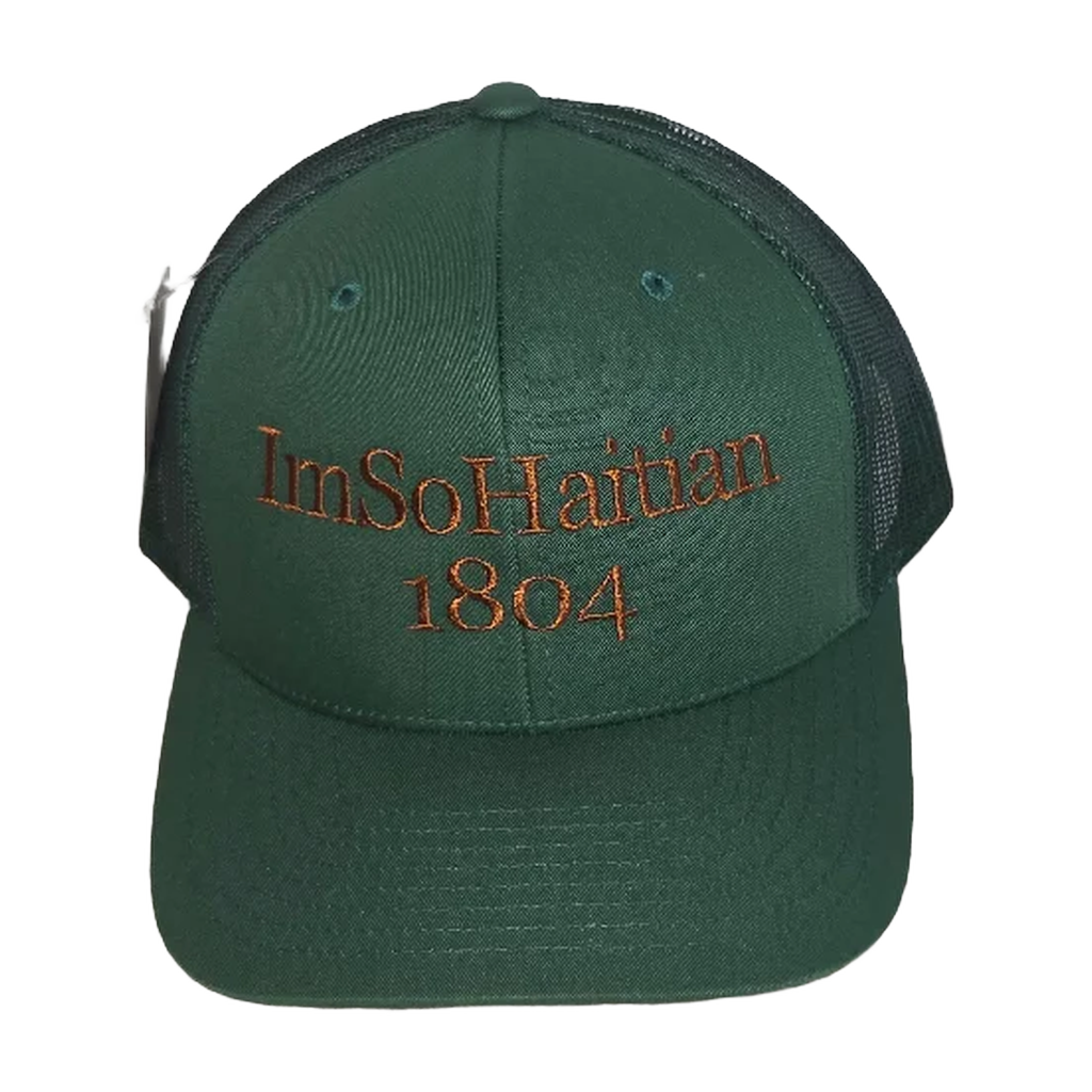 Green Epice "ImSoHaitian" Hat-BROWN Embroidery