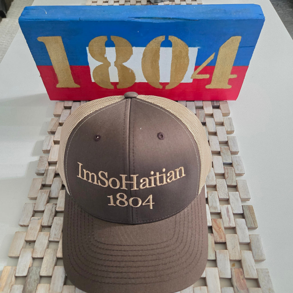 Chokola "ImSoHaitian" Hat-Beige Embroidery