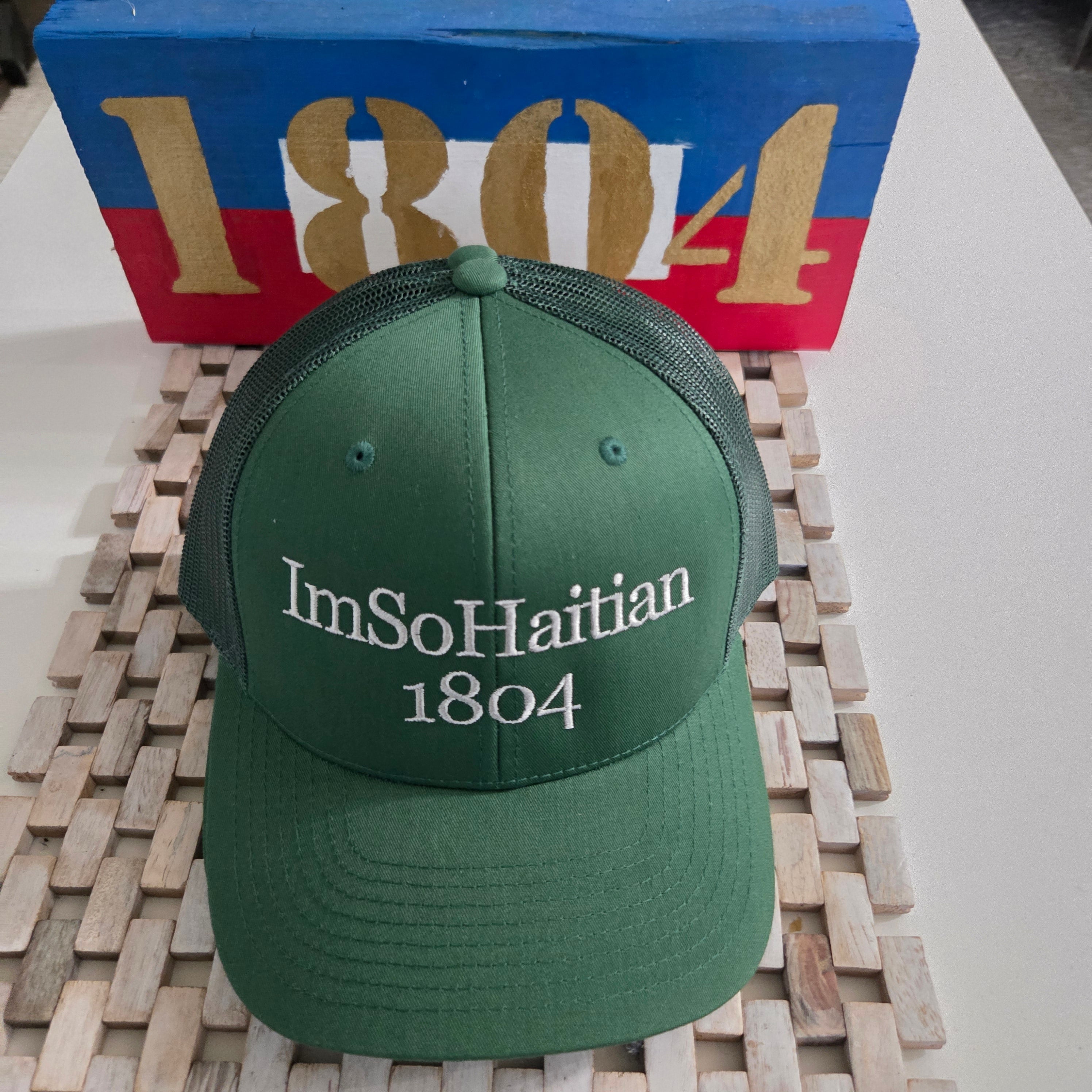 Green Epice "ImSoHaitian" Hat-SILVER Embroidery