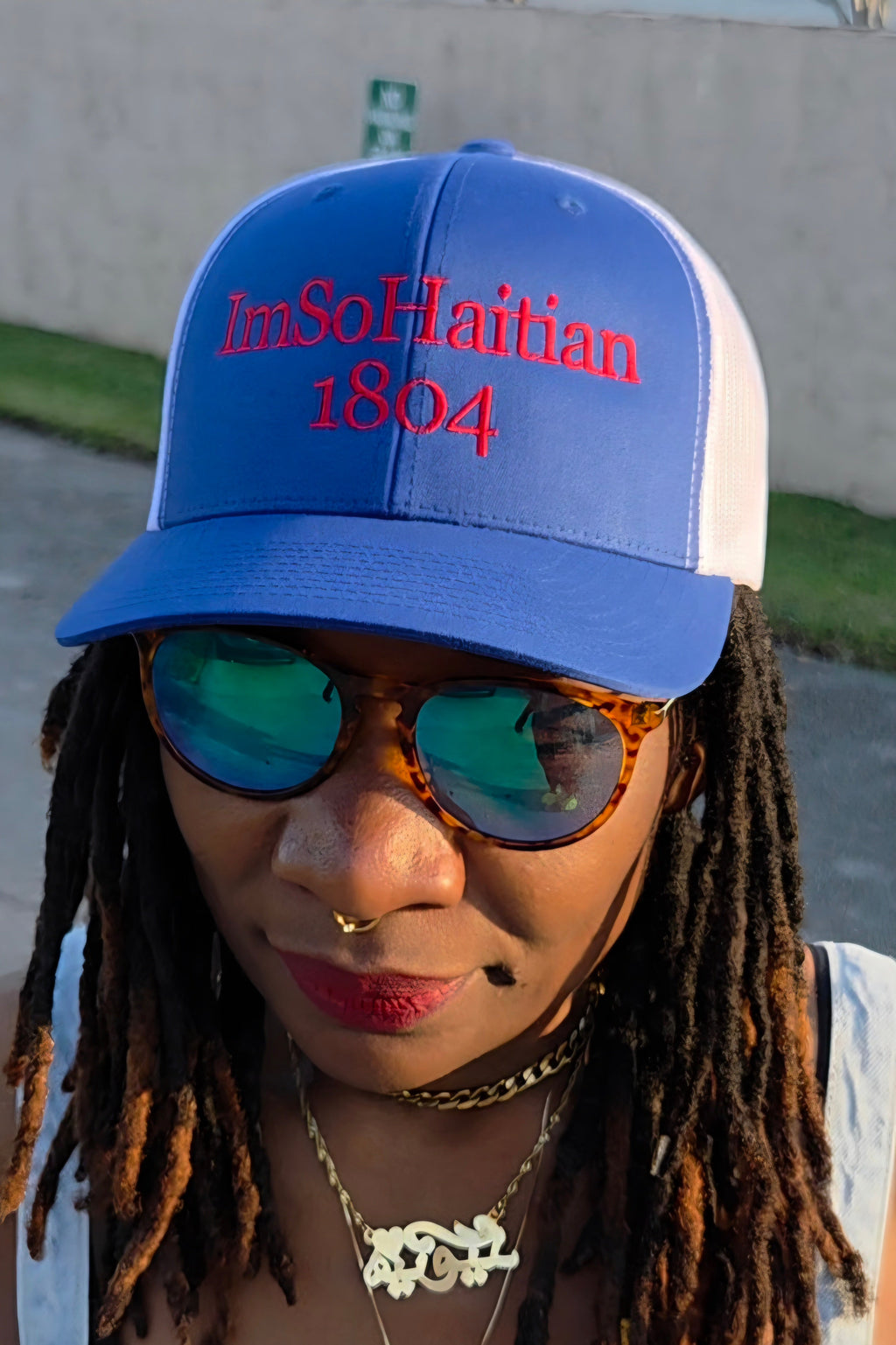 L'union Ayiti "ImSoHaitian" Hat- Red Embroidery