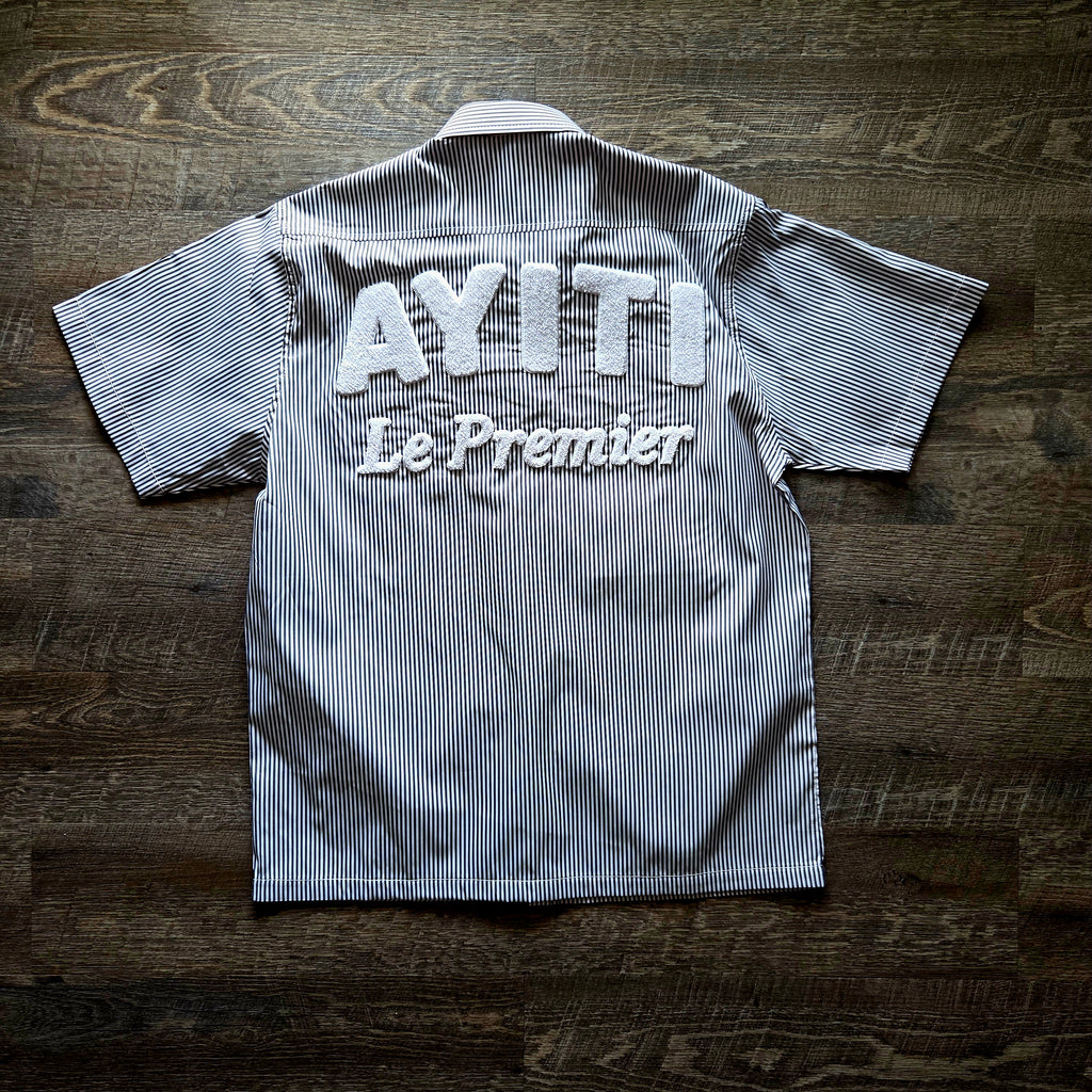 Haitian Stripe Heritage Shirt | Nou La Utility Button-Up