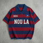 Nou La 1804 Heritage Stripe Knit Polo