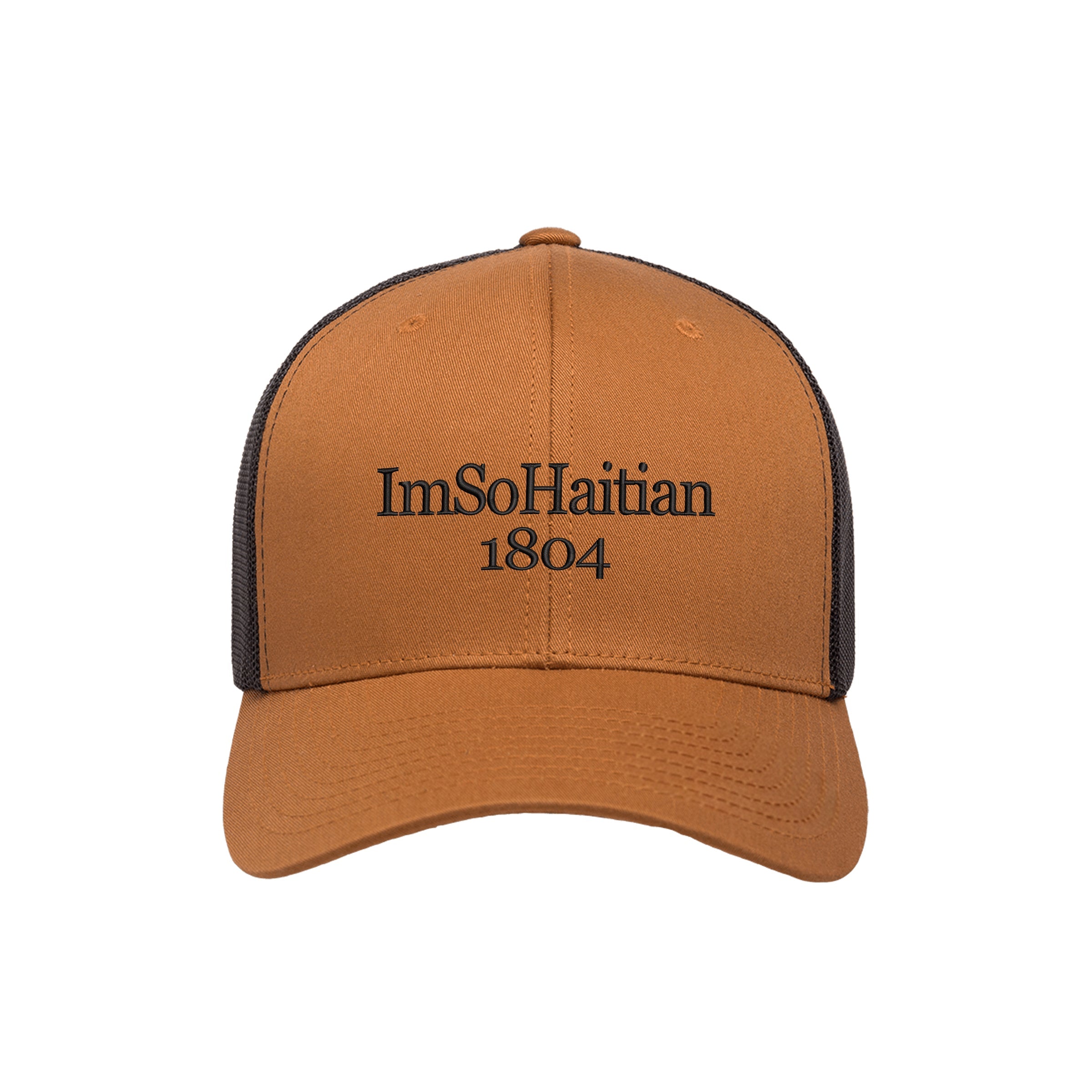 Caramel Dous "ImSoHaitian" Hat-Black Embroidery
