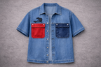 Island Utility - Contrast Pocket Denim Shirt