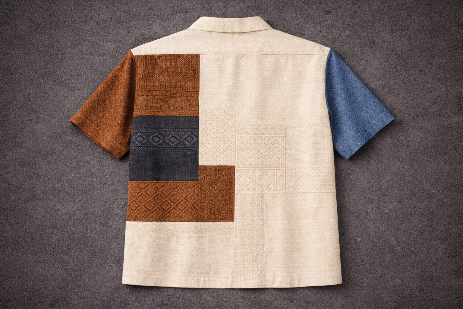 Freedom Patchwork - Textured Heritage Button-Up
