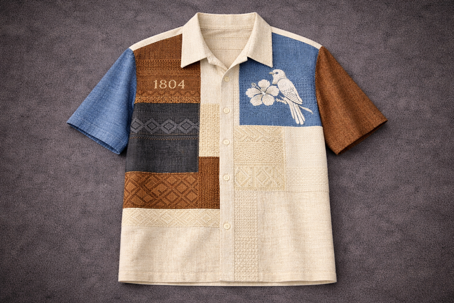 Freedom Patchwork - Textured Heritage Button-Up