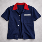 Nou La 1804 Contrast Collar Shirt