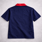 Nou La 1804 Contrast Collar Shirt