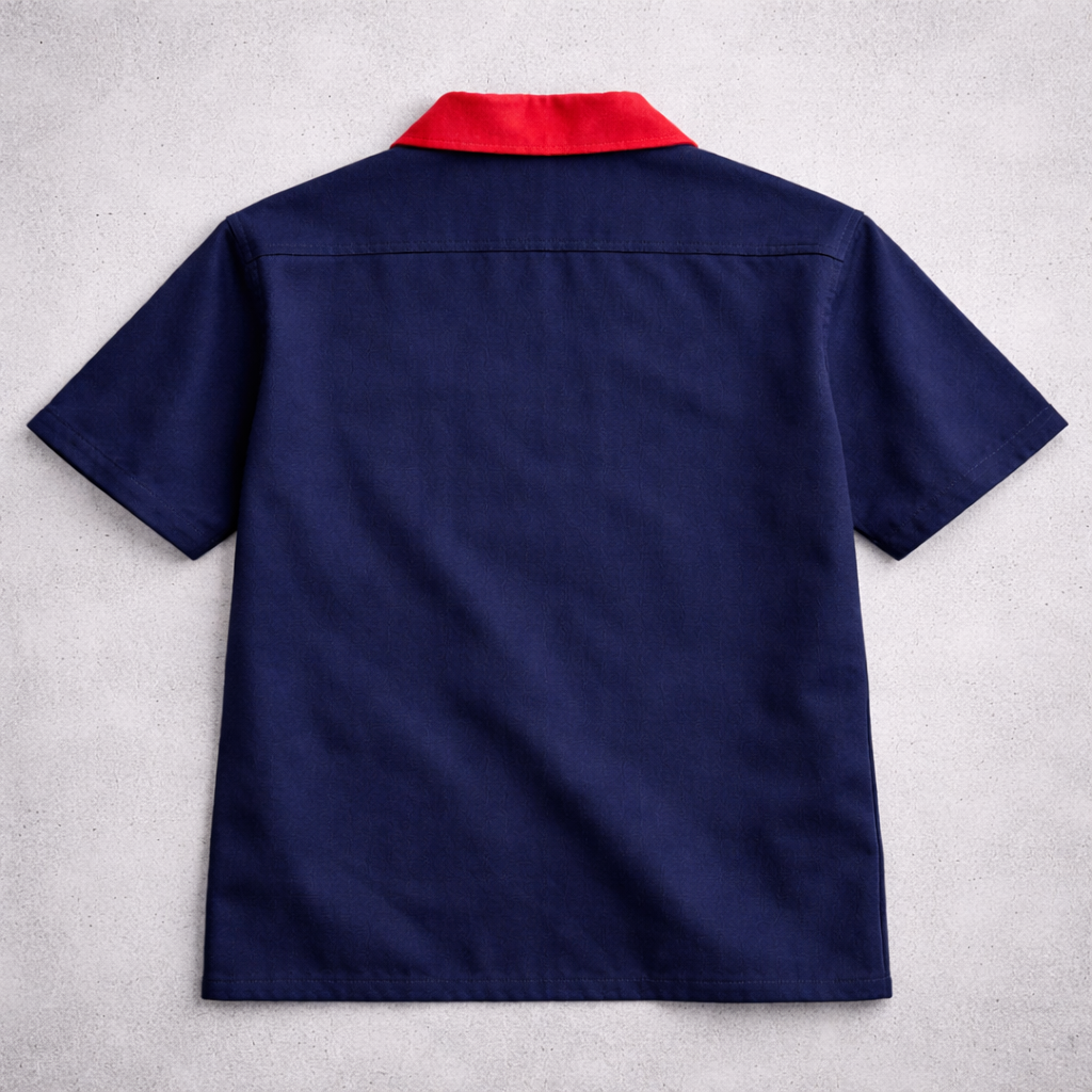 Nou La 1804 Contrast Collar Shirt