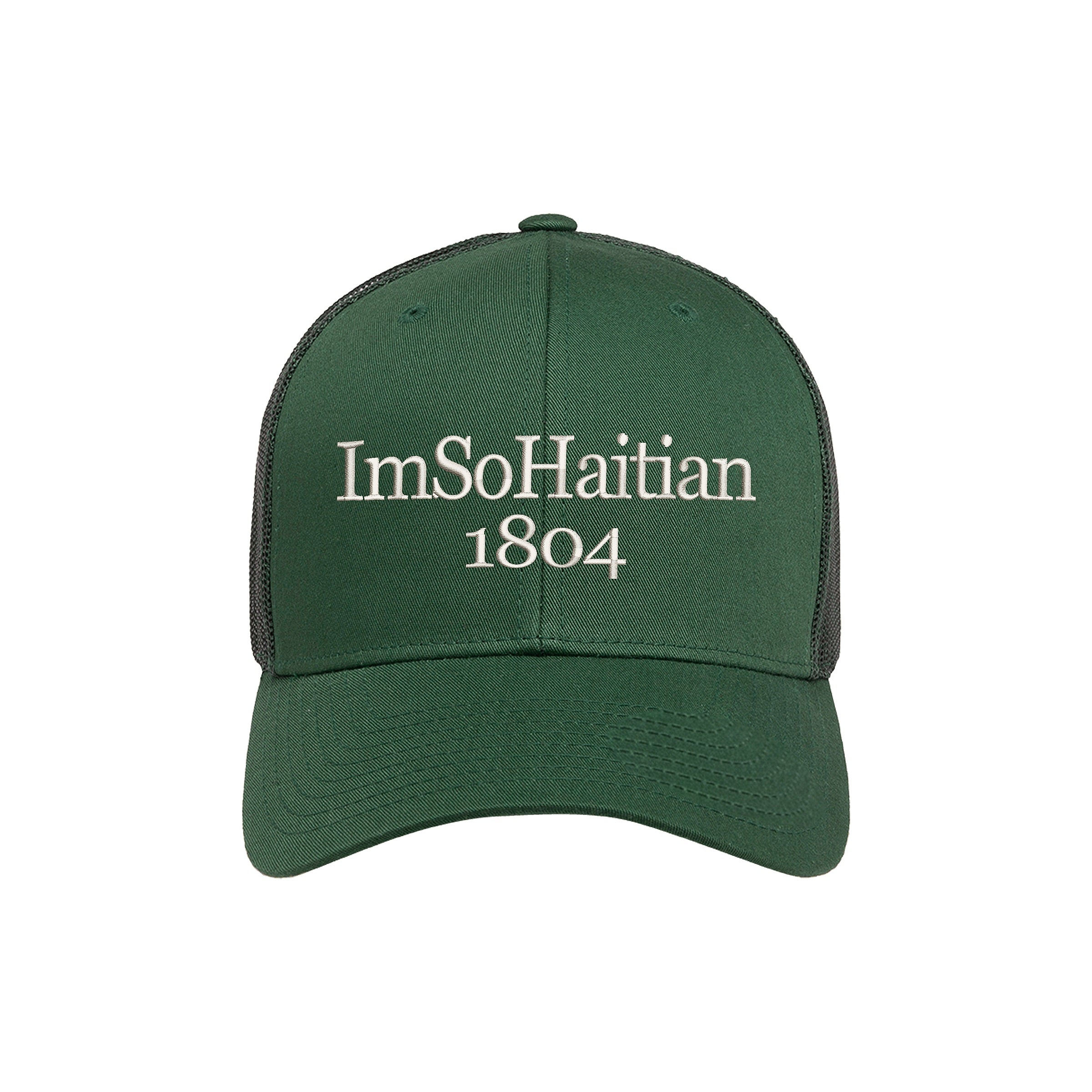 Green Epice "ImSoHaitian" Hat-SILVER Embroidery