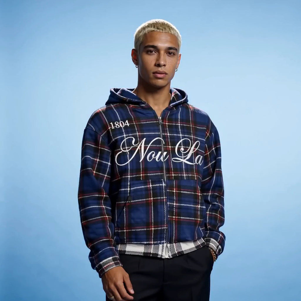 Elite Plaid - Nou La Zip Hoodie