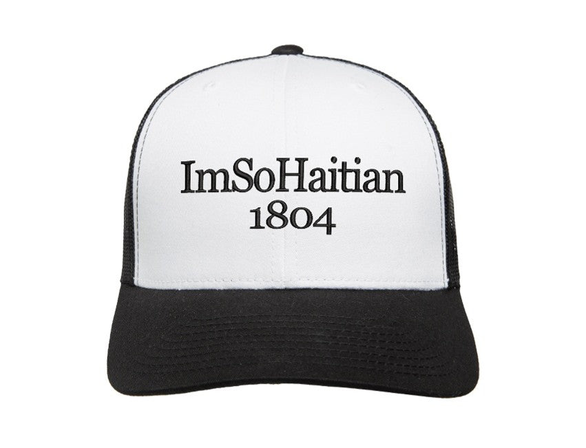Noir et Blanc "ImSoHaitian" Hat-BLACK Embroidery