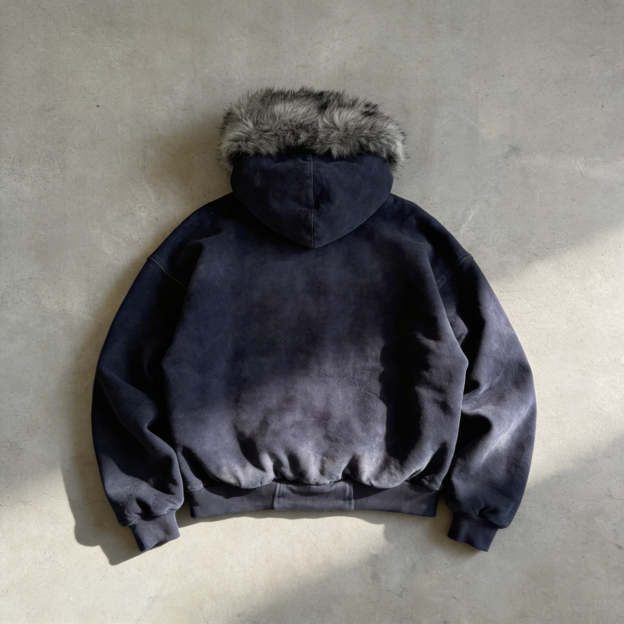 Midnight Legacy - Fur Trim Zip Hoodie