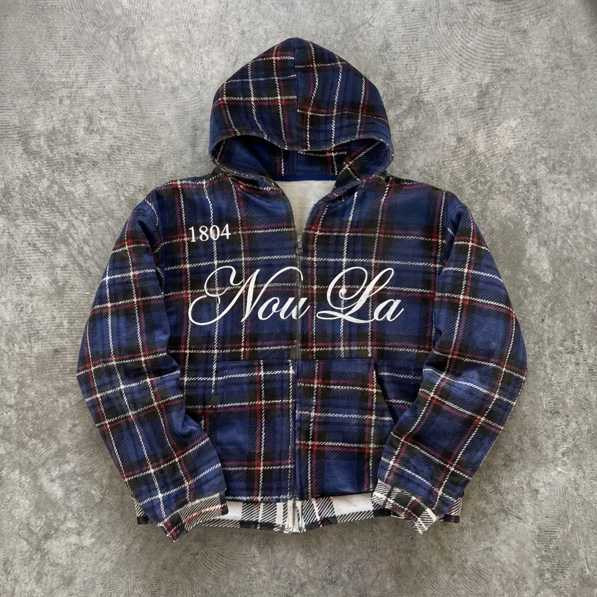 Elite Plaid - Nou La Zip Hoodie