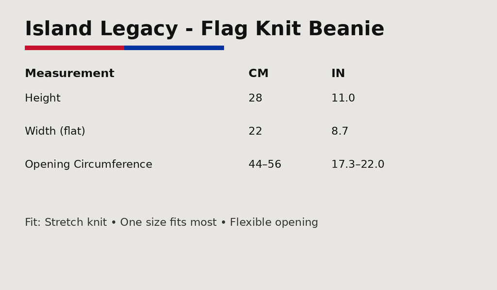 Island Legacy - Haitian Flag Mohair Beanie