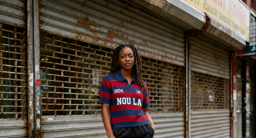 Nou La 1804 Heritage Stripe Knit Polo