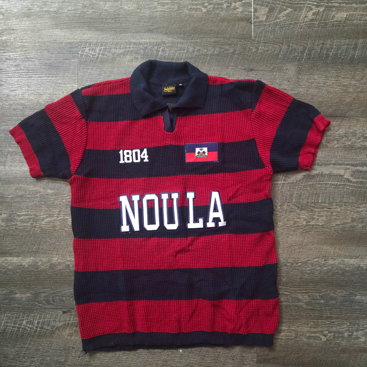 Haiti 1804 Polo Shirt | Nou La Heritage Stripe Knit Polo