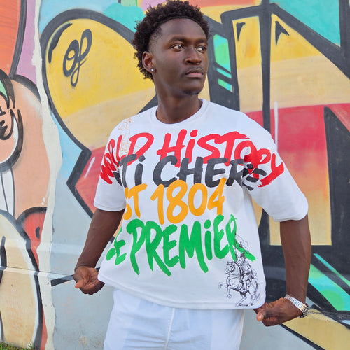 Ayiti Graffiti World History Tee- White