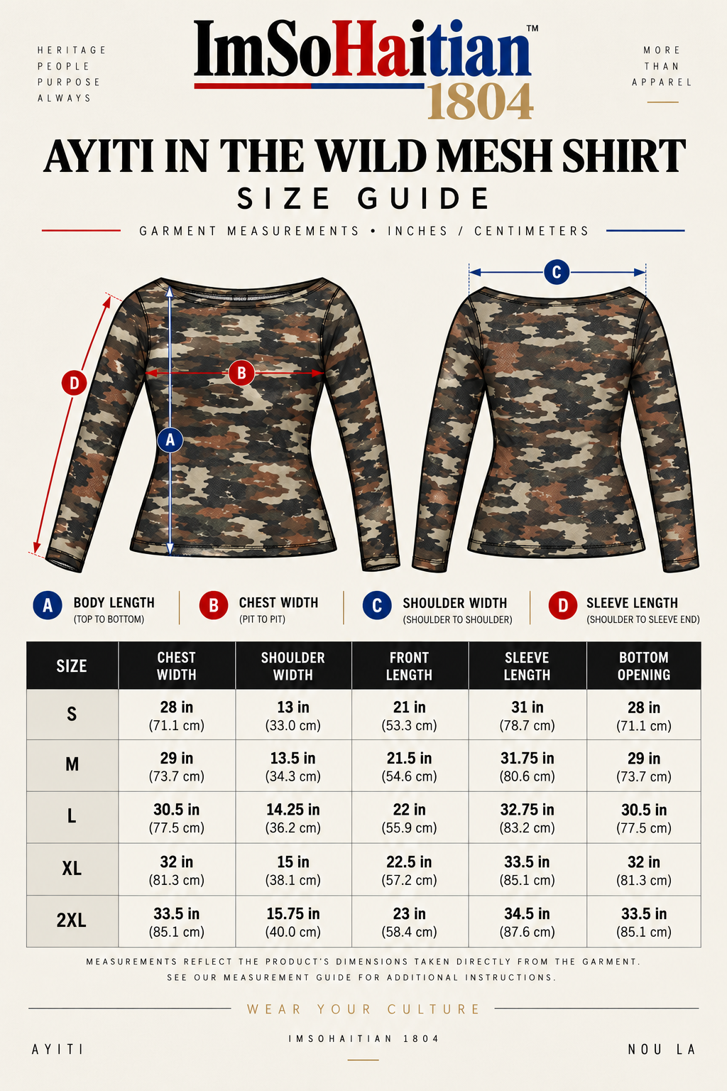 Ayiti in the Wild Camo Mesh Shirt