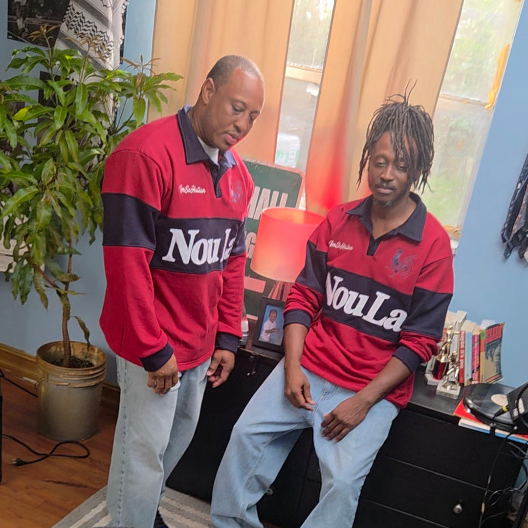 Haitian Heritage Rugby Polo | Nou La Heavyweight French Terry Stripe Shirt